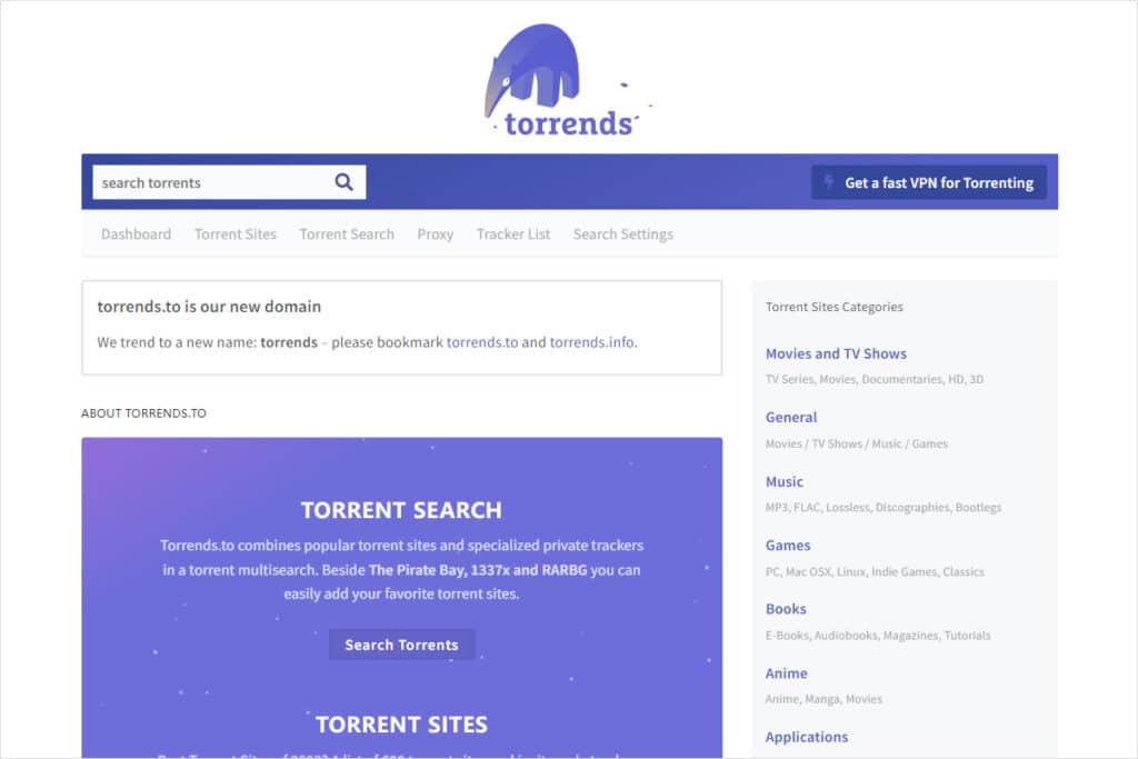 Torrends Website